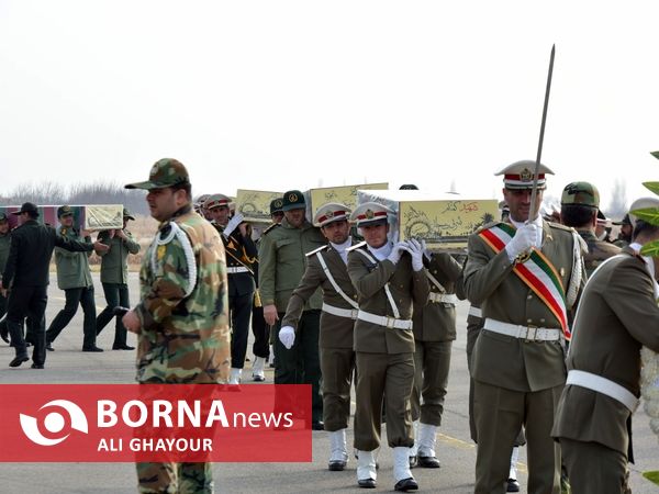 ورود پیکر مطهر شش شهید گمنام به آذربایجان غربی