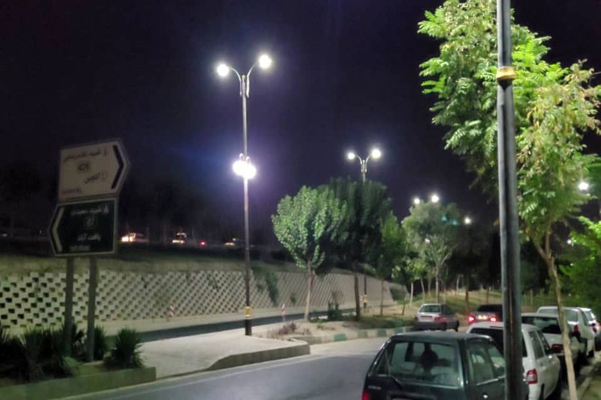 روشنایی بزرگراه شهید چراغی پس از ۱۰ سال خاموشی