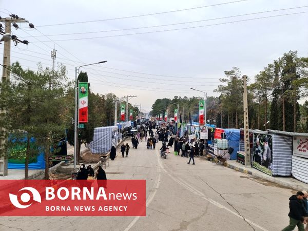 حال و هوای مسیر منتهی به گلزار شهدا کرمان 