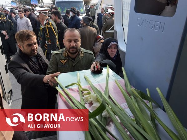 ورود پیکر مطهر شش شهید گمنام به آذربایجان غربی