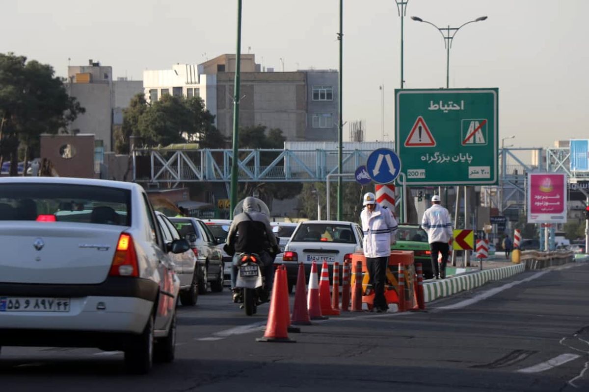  وضعیت ترافیکی معابر بزرگراهی تهران در بیست و سومین روز تابستان